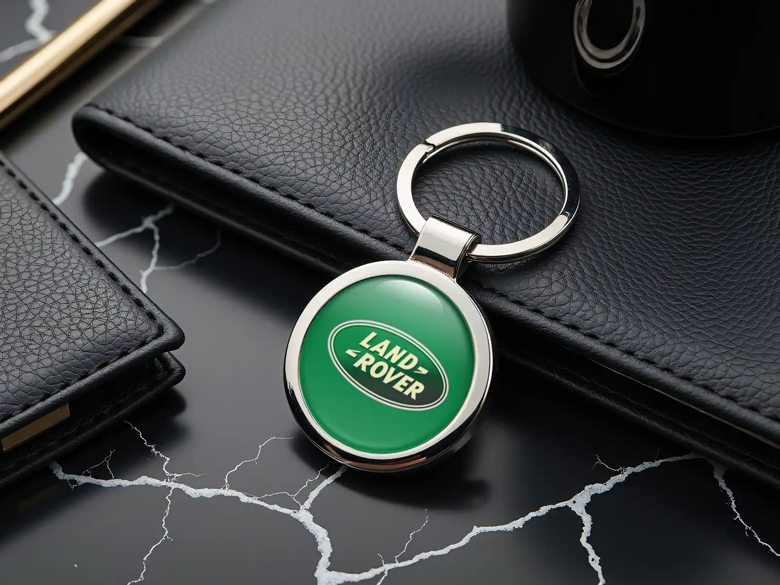 Land Rover Schlüsselanhänger Herren Stabil Metallisch Look